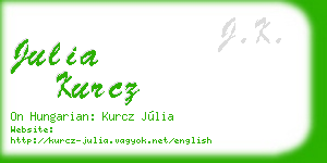 julia kurcz business card
